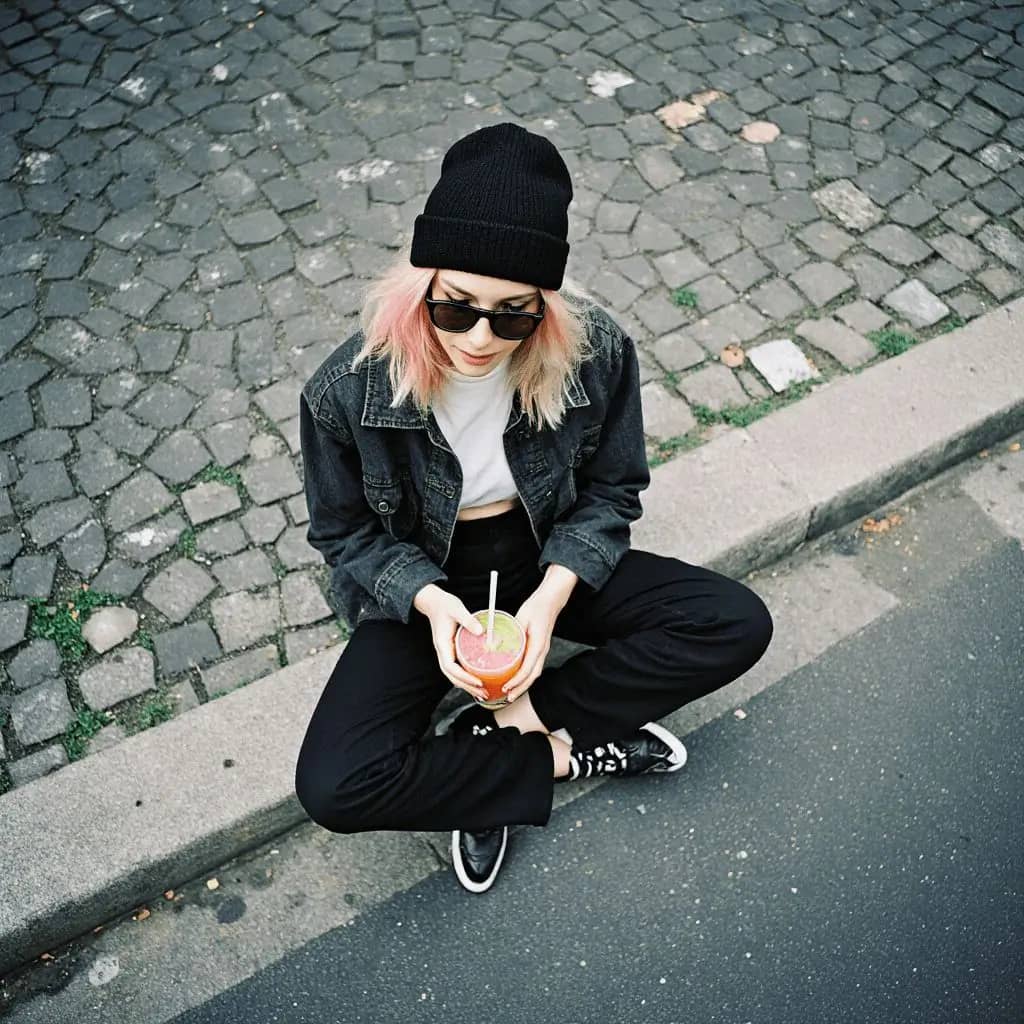 Drink in hand